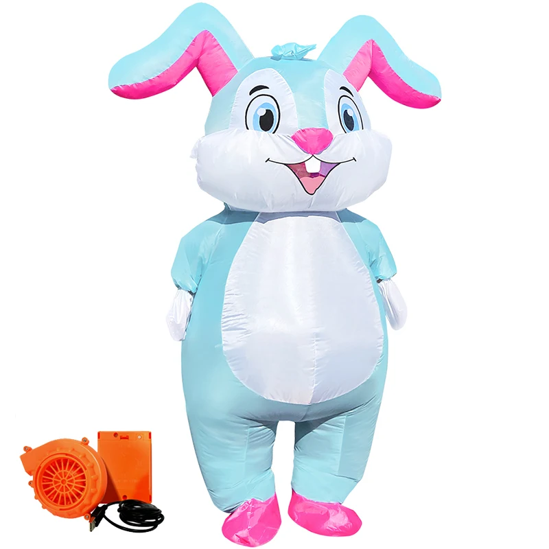 Costume de lapin gonflable de Pâques pour adulte, masade, fête de Tim, mignon, vacances, cosplay, mascotte