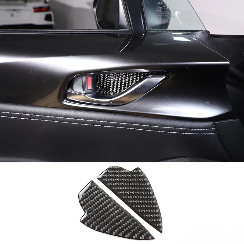 

For Mazda MX-5 2016-2023 Car Interior Door Bowl Decorative Cover Sticker Soft Carbon Fiber Interior Accessories 2 Pcs