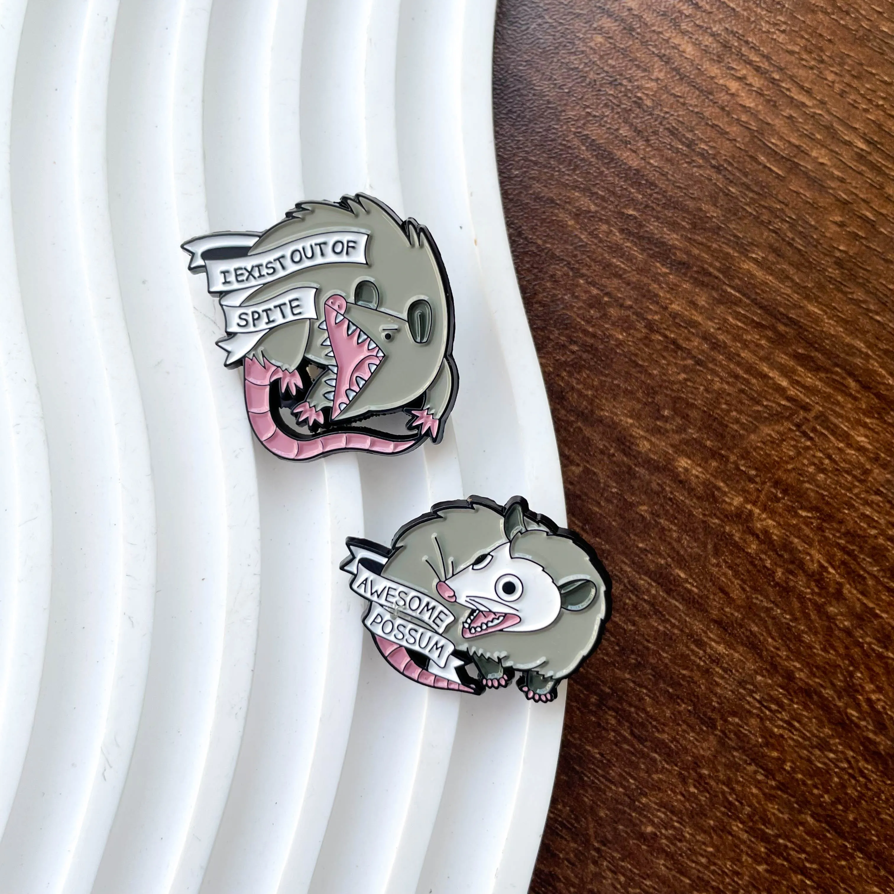 Creative Vicious Rats Enamel Pins Cartoon Raging Animals Metal Badge Punk Bag Brooch Accessories Medals Gifts