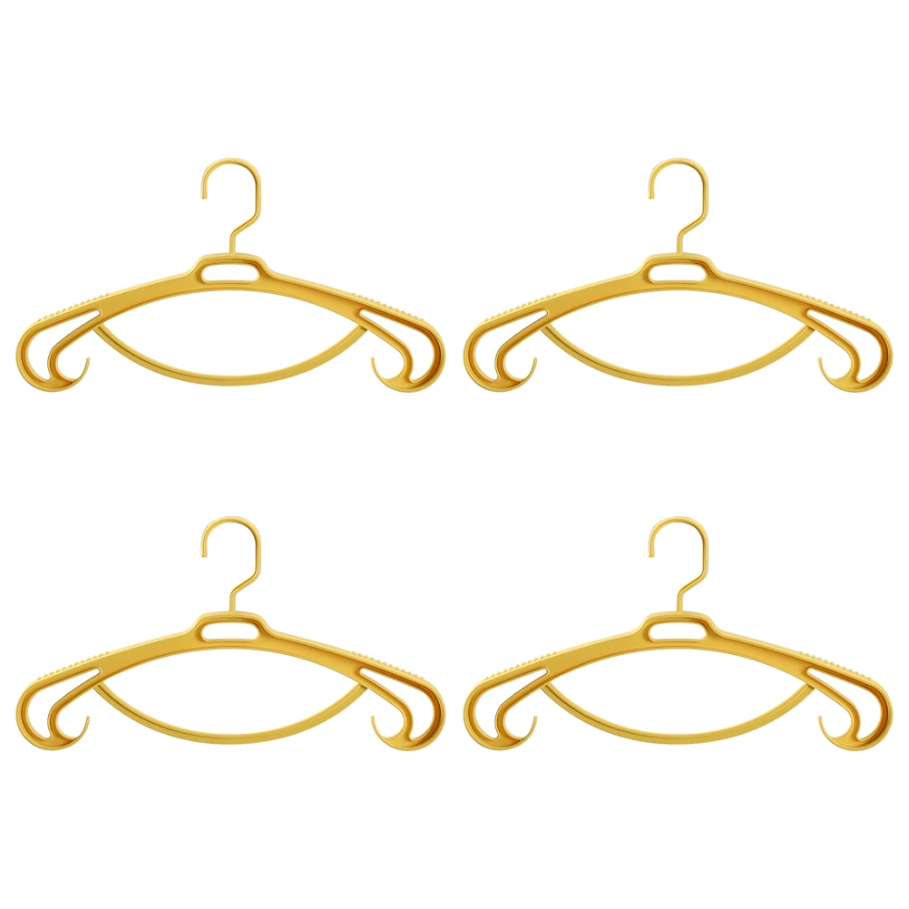 

4 Pcs Seamless Hanger Clothes Hanging Rack Hangers Coat Wardrobe Household Plastic Convenient