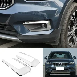 Fog Light Decor Fog Lamp Frame Cover Set 2x ABS Accessories Chrome For Volvo XC40 2018-2021 Front Part Durable Accessories