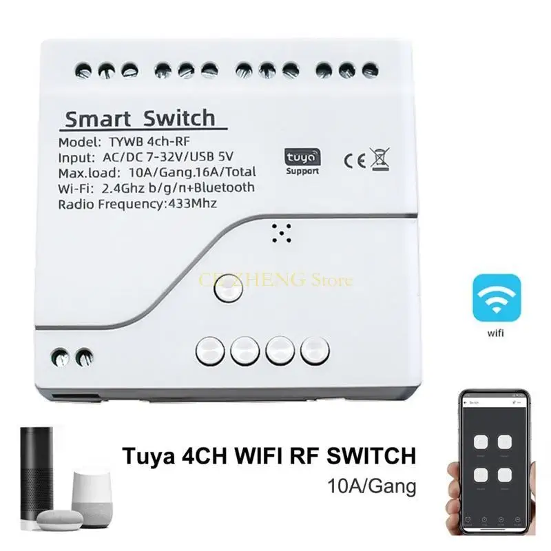 

E56B Tuya Zigbee Релейный модуль 433mh Wi-Fi Лицевая панель