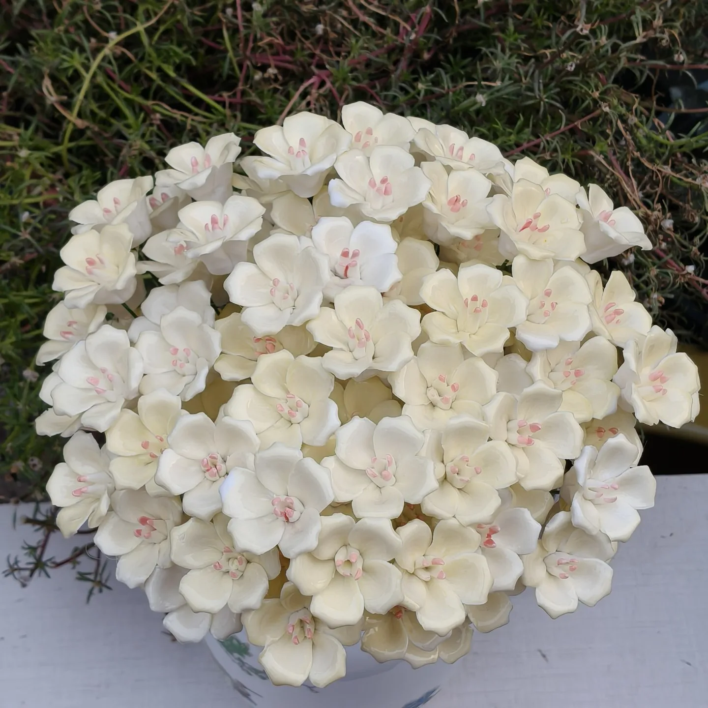 5 Stück Keramikblumen, handgefertigte Simulationsblumen für hohe Temperaturen, ländliche Wildblumen, kreative Geschenke, Heimdekoration – Detail 34