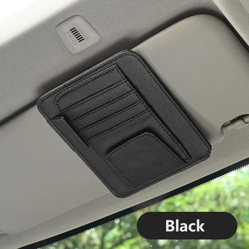 

Multi functional ID storage clip car sun visor sun visor small card bag clip car glasses clip banknote storage bag
