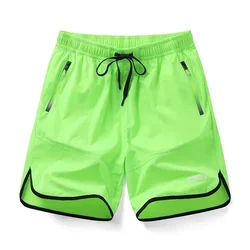 Estate uomo Sport Fitness pantaloncini traspiranti pantaloni costume da bagno costumi da bagno sportivi pantaloncini da spiaggia blu verde pantaloncini da surf ad asciugatura rapida