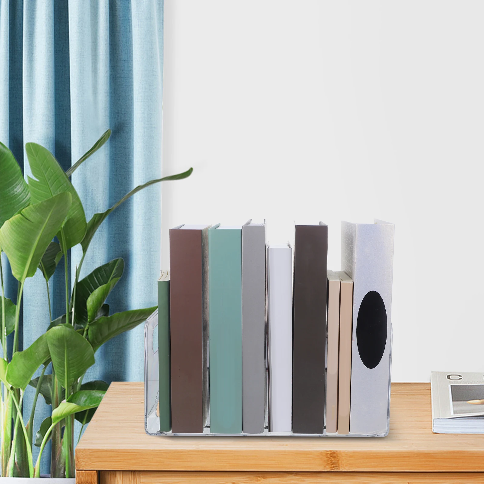 

Multifunctional Book Organizer Decorative Bookends Acrylic Book Holder File Purse Divider Office Table Bookend Space Saving