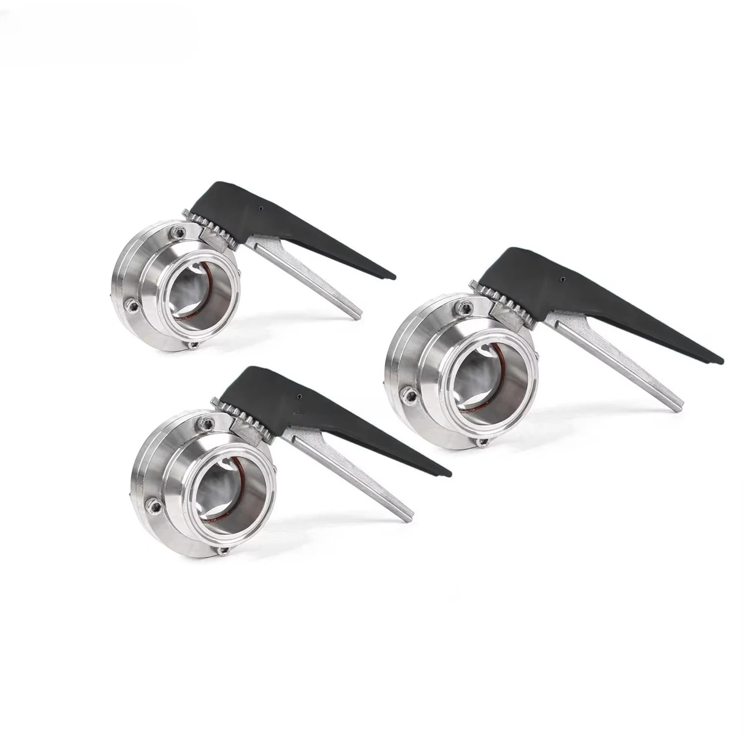 1.5''  2'' 3'' 4'' Stainless Steel 304 Hygienic Tri Clamp Butterfly Valve Manual Gas for Beer Brewing Equipment