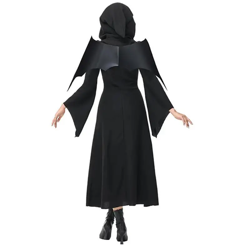 

2023 New Halloween Demon Witch Role Playing Costume Cosplay Winged Wizardry Performance Costume