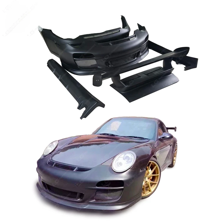 GT3 Style Body Kit For Porsche 911 997 with Front Rear Bumper Side Skirts Spoiler facelift bodykit