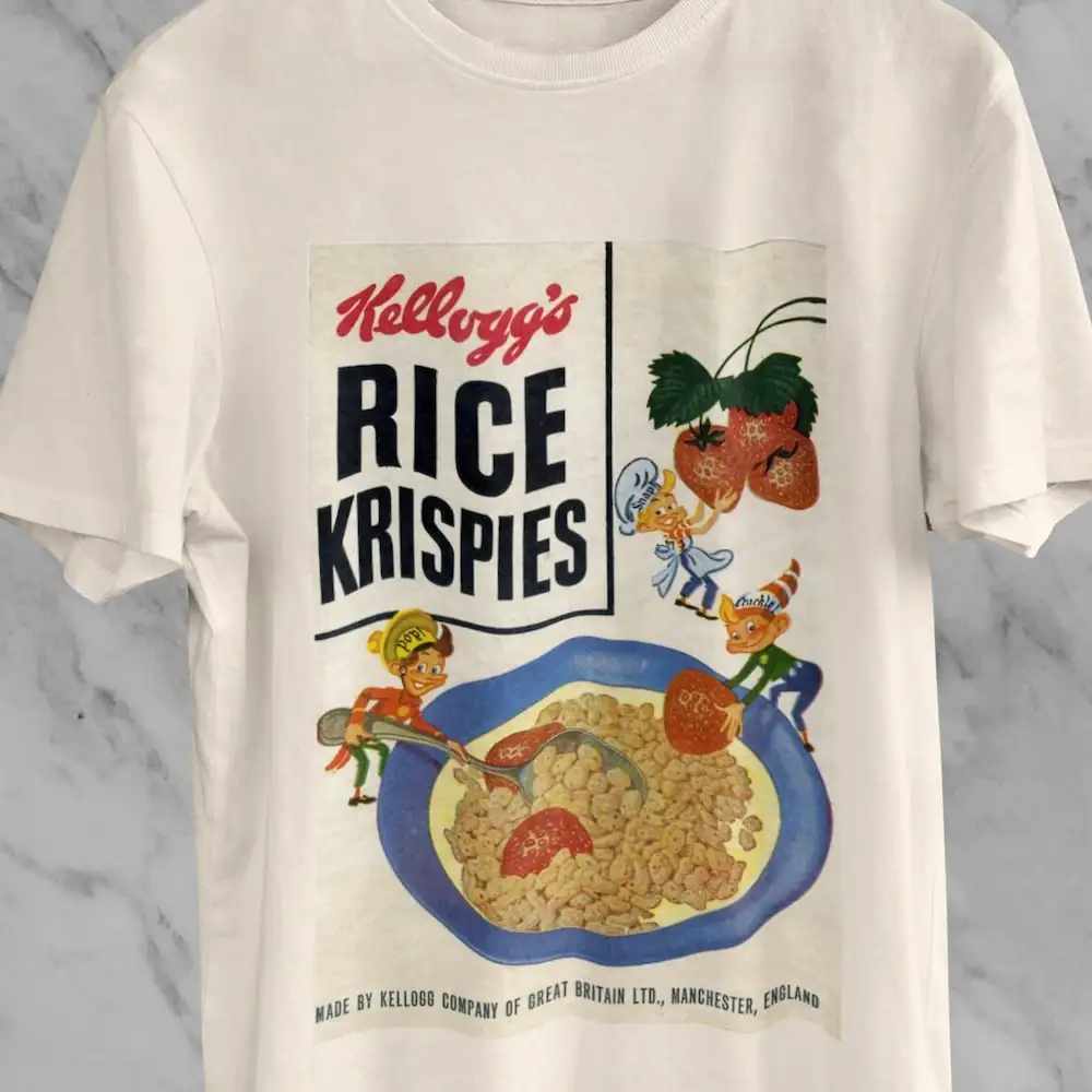 Rice Krispies T Shirt Gag Funny Gift Snap Crackle Pop Hilarious Retro Top