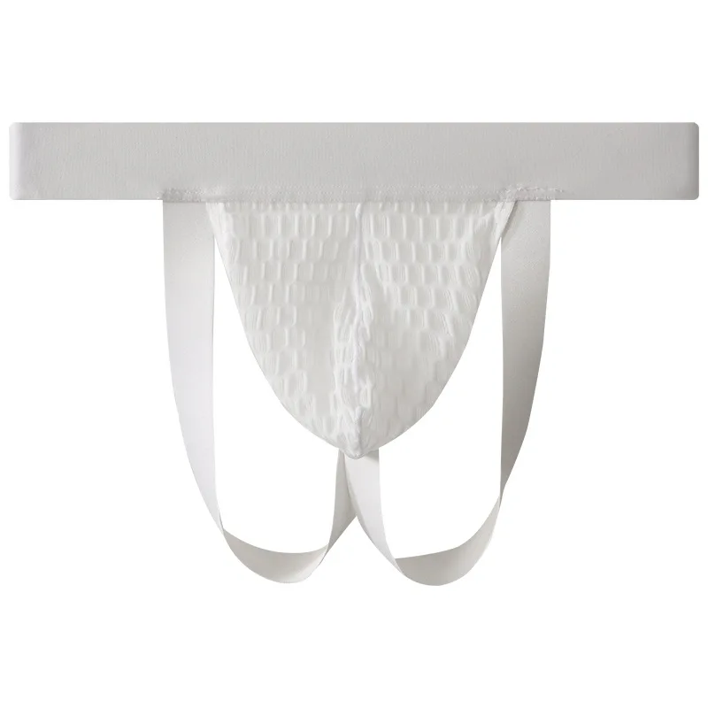 2025 nowe, nowe, męskie koronkowe spodnie T-word spodnie siatkowe perspektywa niski stan prosta bielizna w jednolitym kolorze podwójne kostki NK26