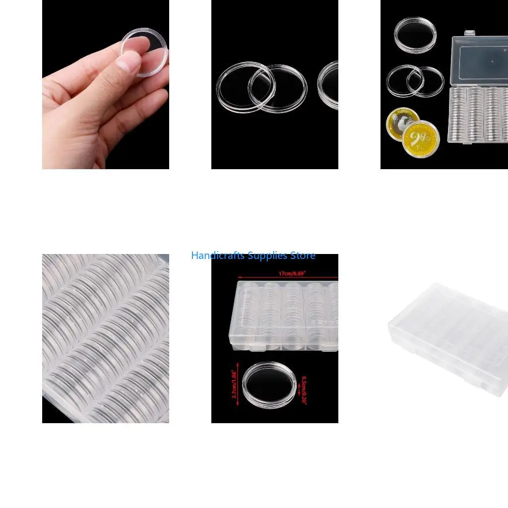 R1WA Round Coin Storage Box Jewelry Earrings Rings Necklace Holder