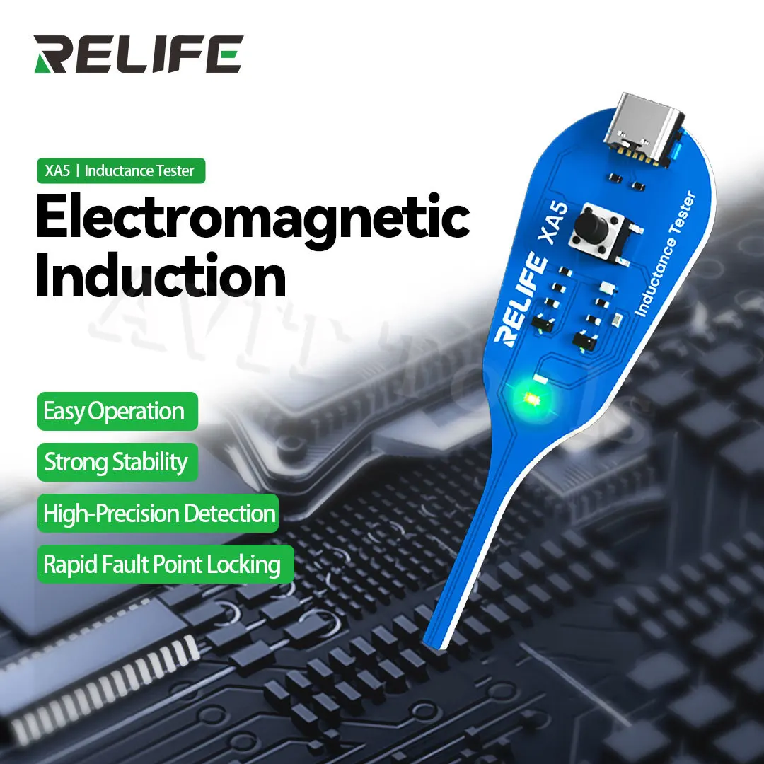 RELIFE XA5 Alat Detektor Induktor Penguji Kumparan Motherboard untuk Perbaikan PC Induksi Elektromagnetik Pemeriksaan Kesalahan Cepat