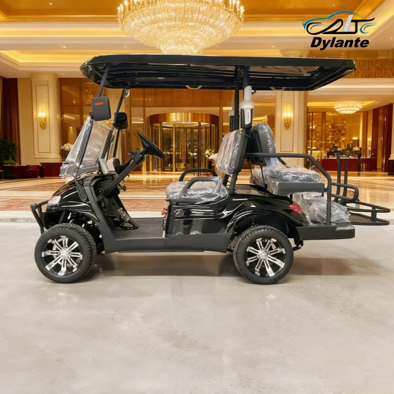 China Made Custom Golf Cart 4 Seater Lifted Golf Car 4 Wheel MacPherson Suspension 10 Inch Screen New Energy Electric Golf Cart