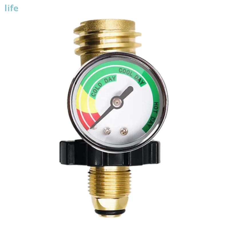 Propan-Tanklehre, 3-farbig codiert, universell für Zylinder, Grill, Heizung, Wohnmobil, Wohnmobil und mehr