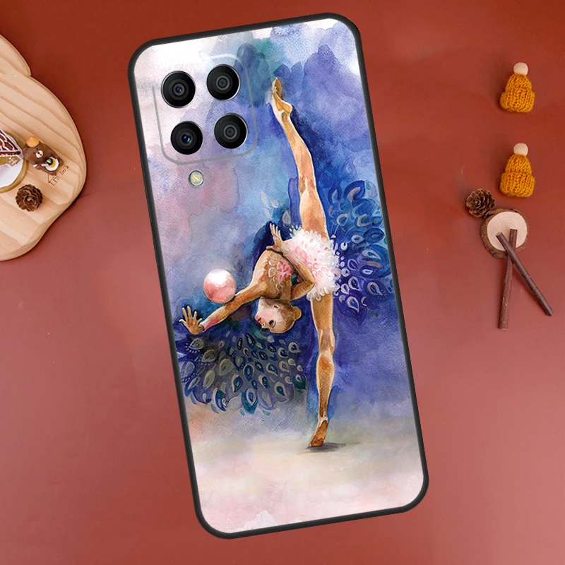 Gymnastics Oil Painting Case For Samsung Galaxy M54 M34 M14 M20 M21 M51 M12 M32 M52 M13 M23 M33 M53 M31s M30s Cover