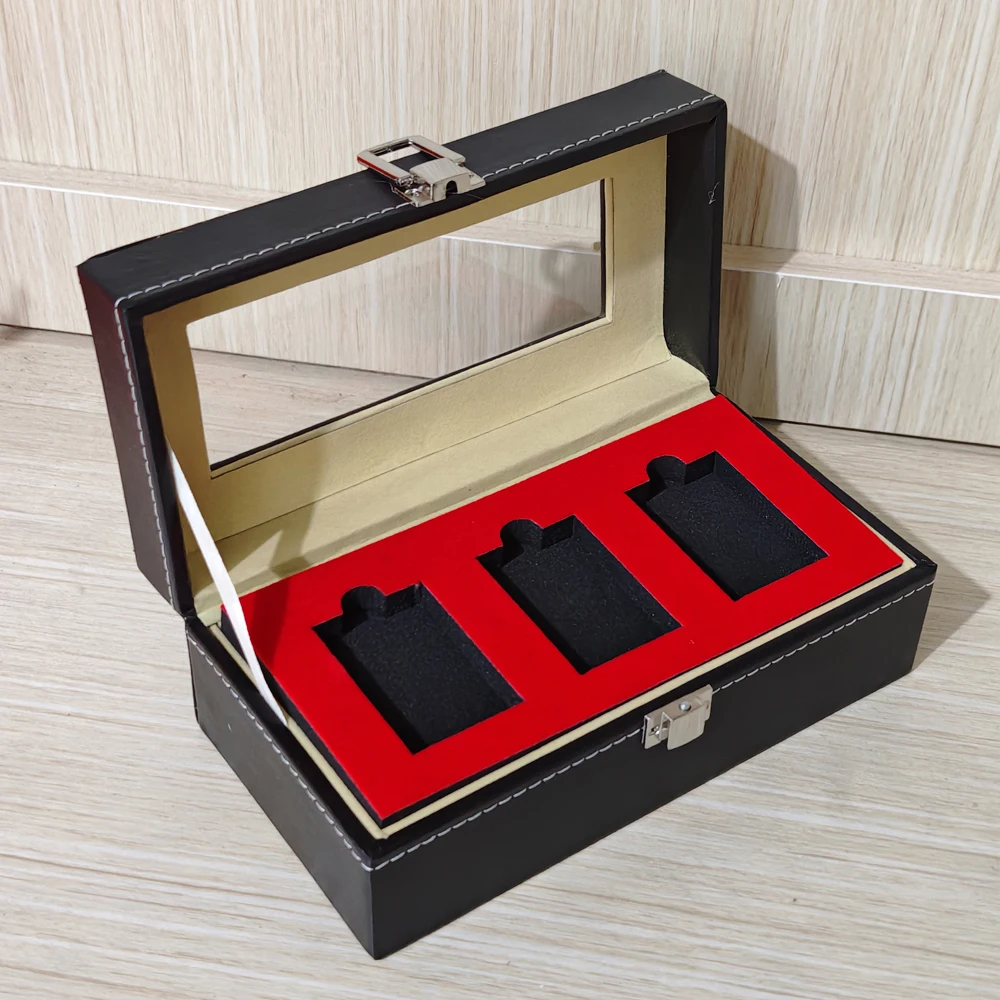 Caja de exhibición de almacenamiento de encendedor Retro de dos capas y 6 rejillas para encendedores Zippo Zorro, caja de colección de cuero negro, dispositivo de regalo para fumar
