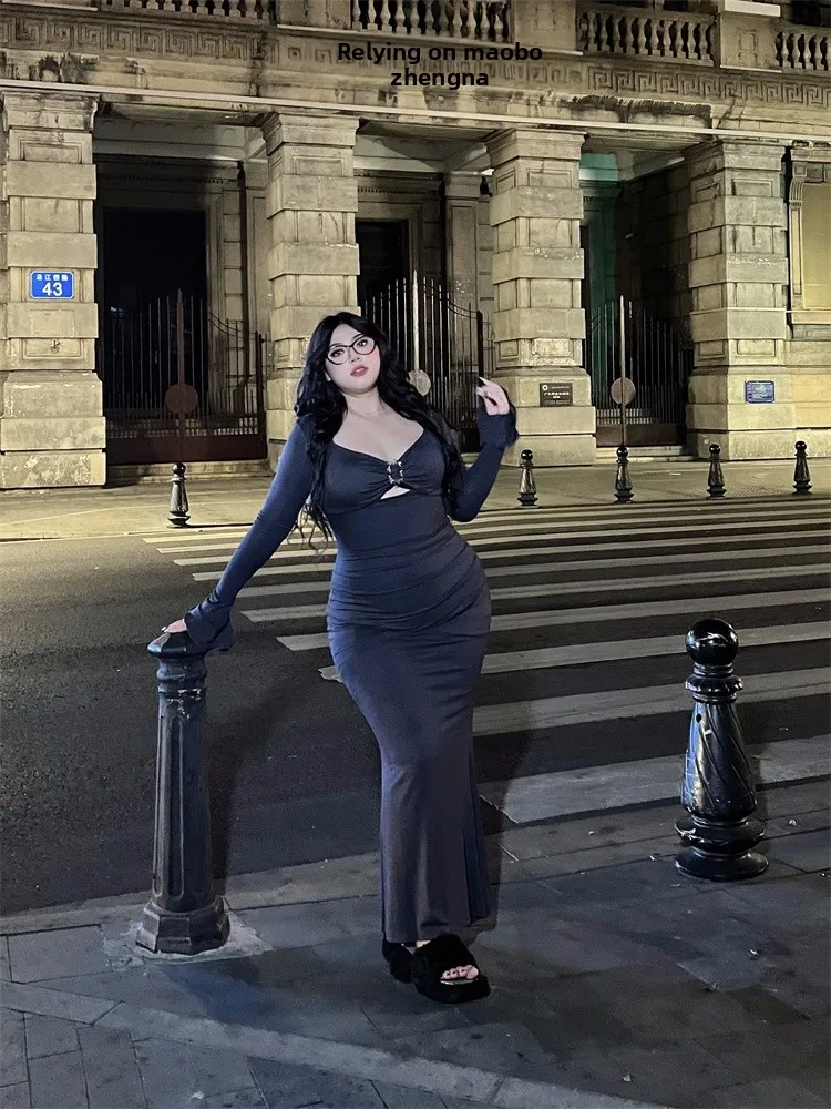 

SOUL Night Rose, большая юбка с вырезом по индивидуальному заказу, осень-зима, винтажное платье с хвостом Ele Fi, длинное све, длинное платье