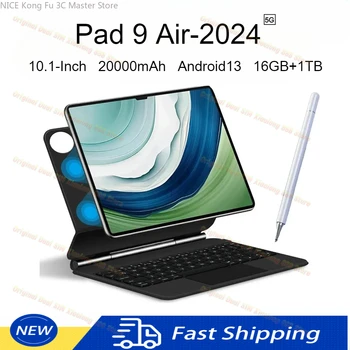 2024 Original IPad 9 Air 10.1-Inch 4K HD 16GB+1TB Global Edition Tablet Android-13 20000mAh Snapdragon8 Gen3 10 Core HIFI E-SIM