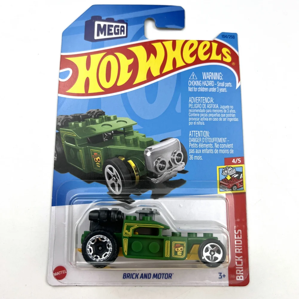 2023-104 Hot Wheels Auto Baksteen En Motor 1/64 Metalen Gegoten Model Collection Toy Voertuigen