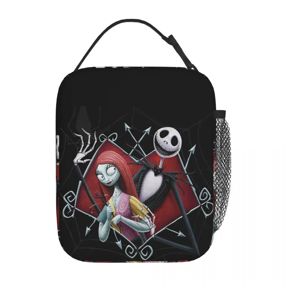 Custom Halloween Skull Jack Sally Resuable Lunch Box  Tim Burton Christmas Horror Movie Thermal Cooler Insulated Lunch Bag