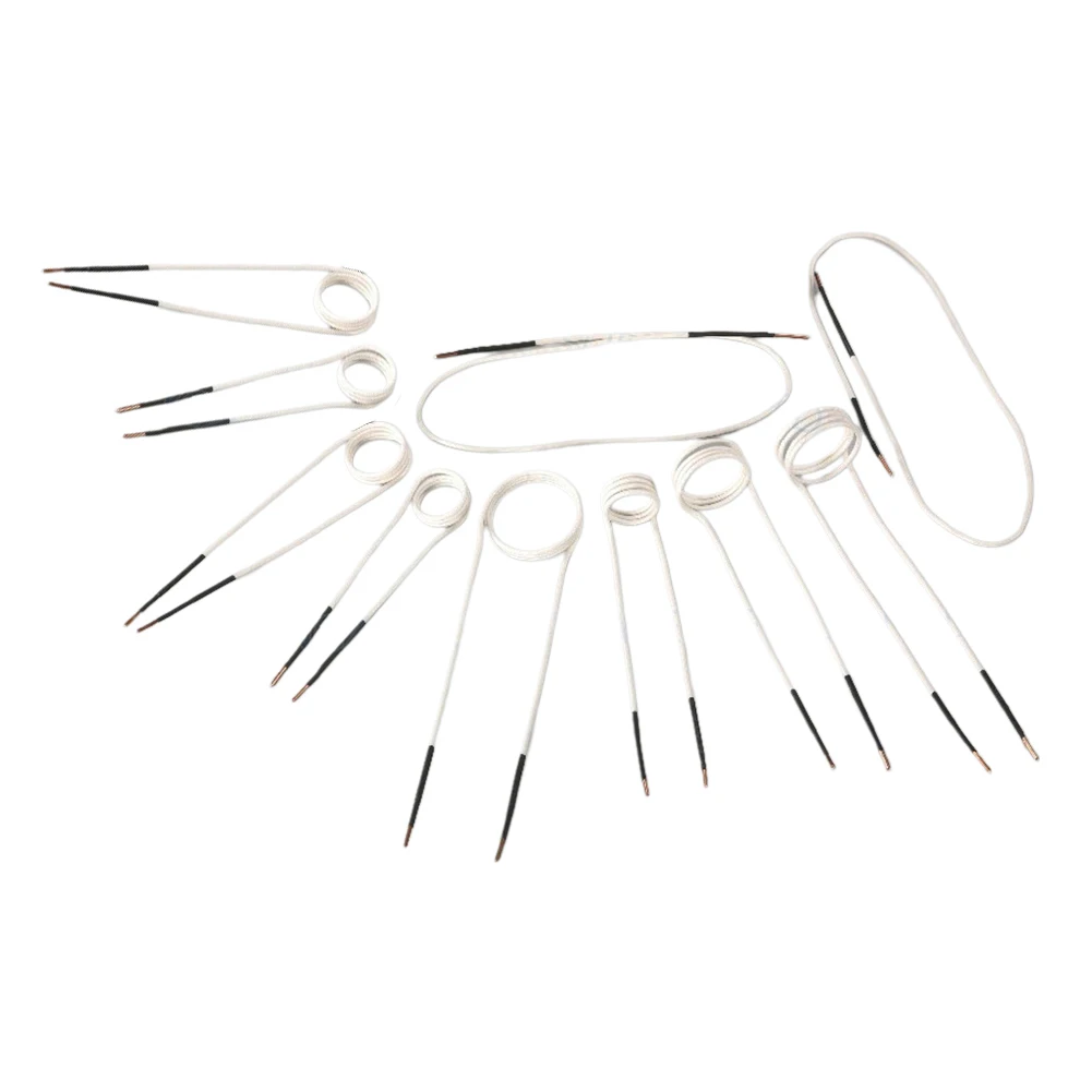 10pcs Induction Coil Set Heating Tools Coil Kit White Induction Heater Coils Electroplated Coils Flexible Coiling