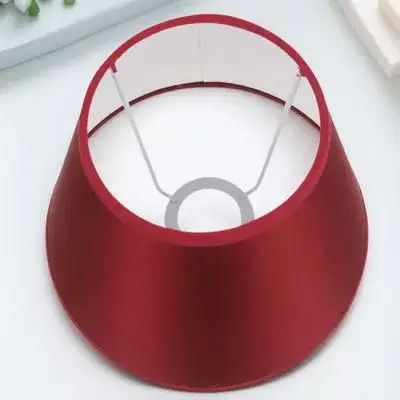 

Fabric Lampshade E27 E14 Soft Light Small Drum White Desk Cloth Metal Bedroom Living Room Office Library Practical Gift