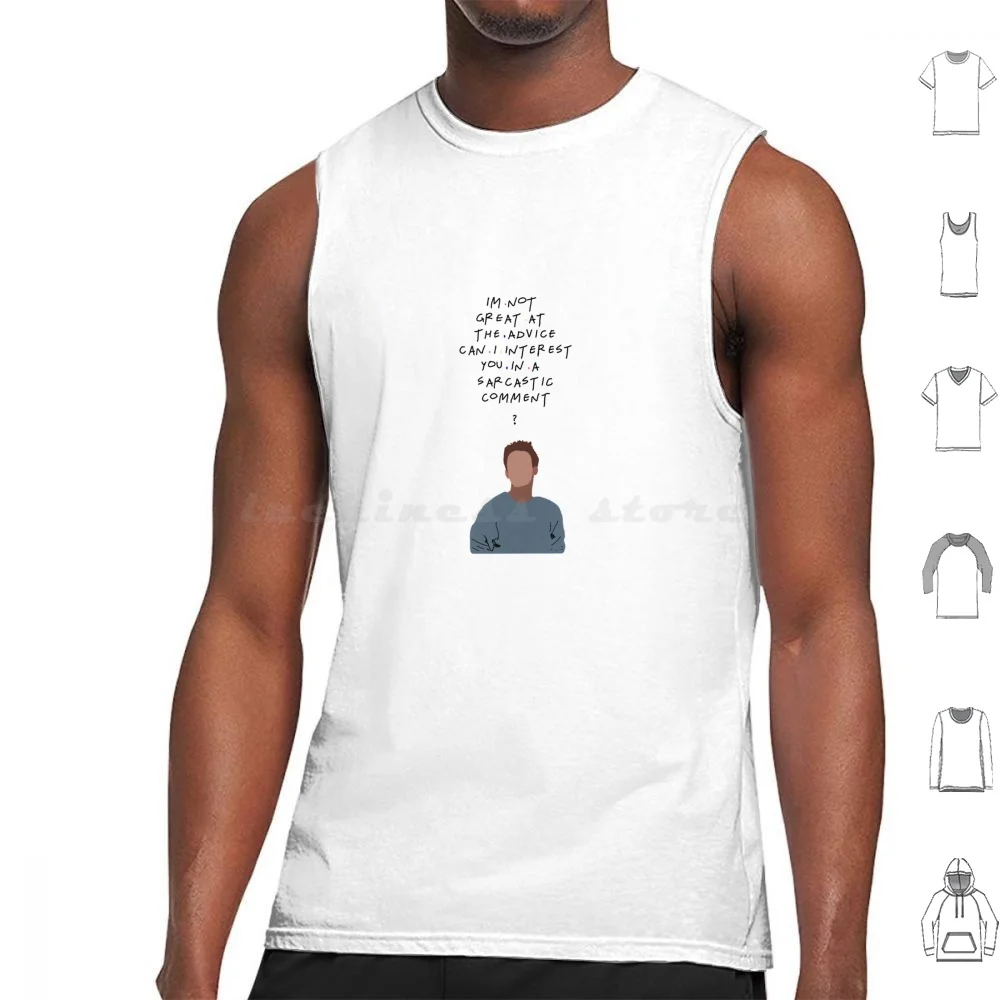Chandler Bing Tank Tops Print Cotton Friends Quotes Chandler Cute Tv Shows