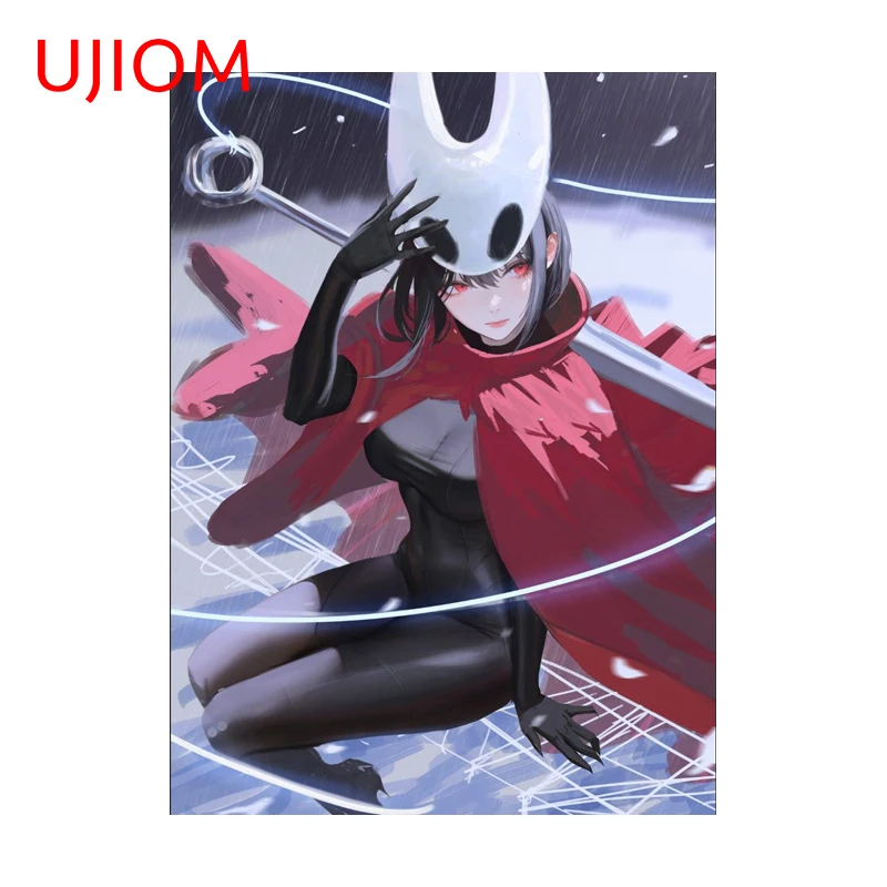 UJIOM Anime Girl Poster Wall Sticker Sexy Female Hollowing Knight Game Decal Hornet Knight Peripheral Graphics For Keepsake Gift