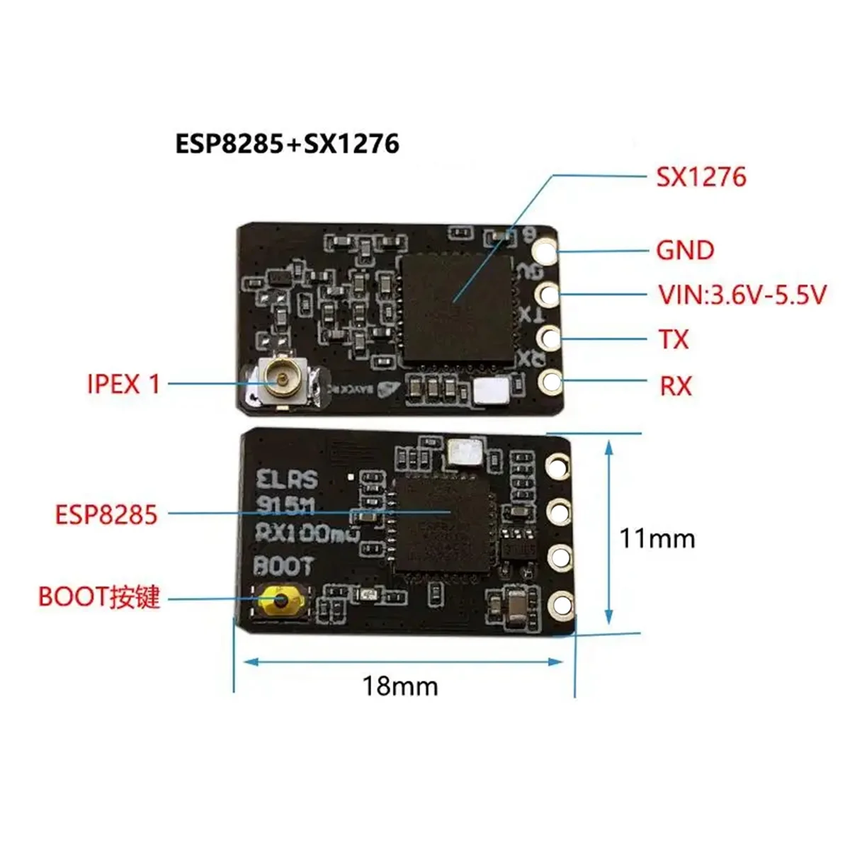 

N04RELRS Nano 2.4G Receiver ExpressLRS Long Range Receiver for RC FPV Traversing Drones Parts