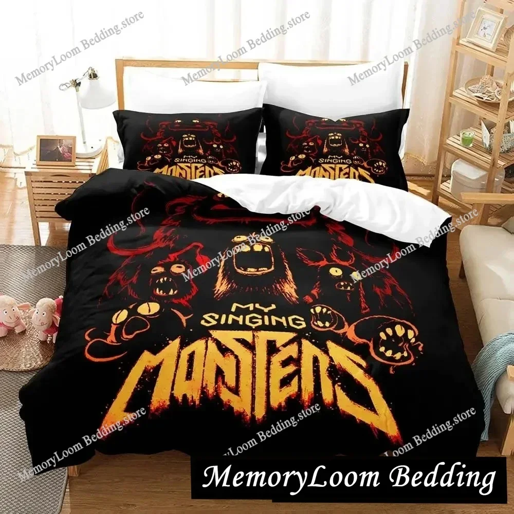 

New my singing monsters Bedding Set Single Twin Full Queen King Size Bed Set Adult Kid Bedroom Duvet cover Sets 3D Print Game
