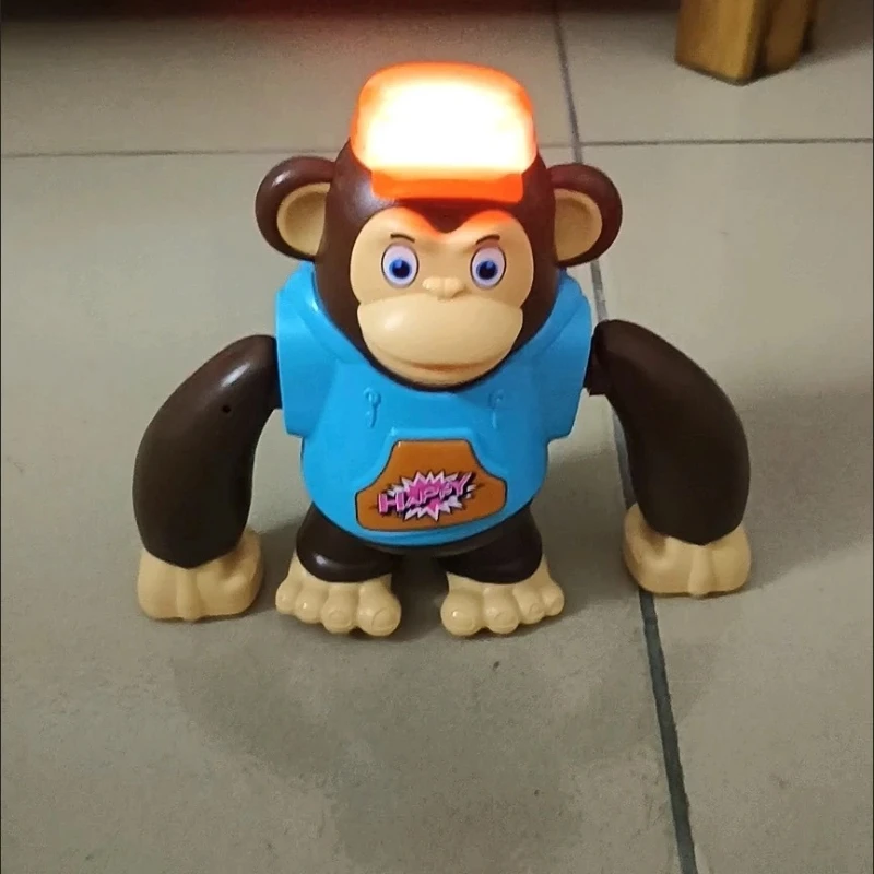 Gorilla sterowana głosem: tańczące pioski na oklaski + akcje uliczne, inteligentna interaktywna zabawka poprawia refleksy dzieci.