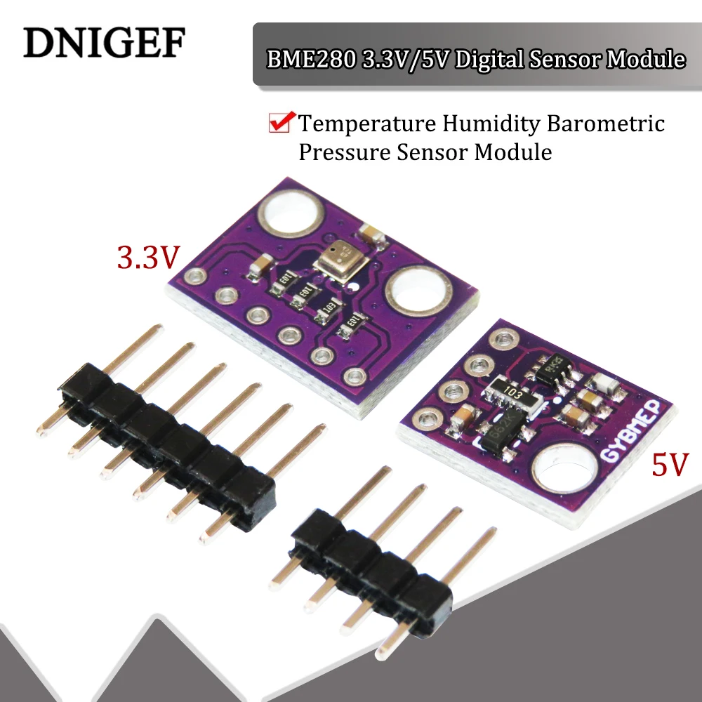 BME280 3.3V/5V Digital Sensor Module Temperature Humidity Barometric Pressure Sensor Module I2C SPI 1.8-5V/3.3V GY-BME280