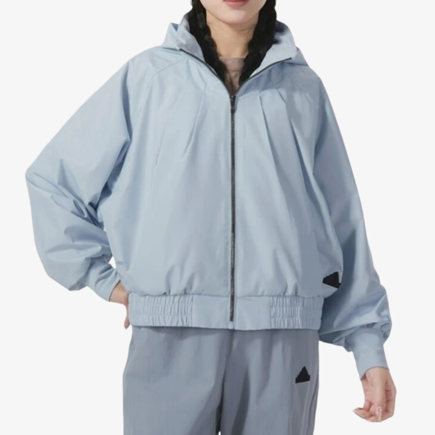Adidas genuine New Women's Simple Fleece-Lined Hooded Jacket IM8843