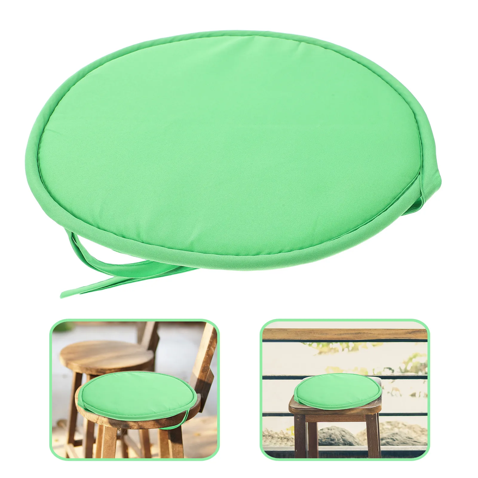 1Pcs 30Cm Green Round Seat Cushion Heavy Duty Sponge Chair Pad for Home Office Restaurant Car Easy to Carry Portable Decorative