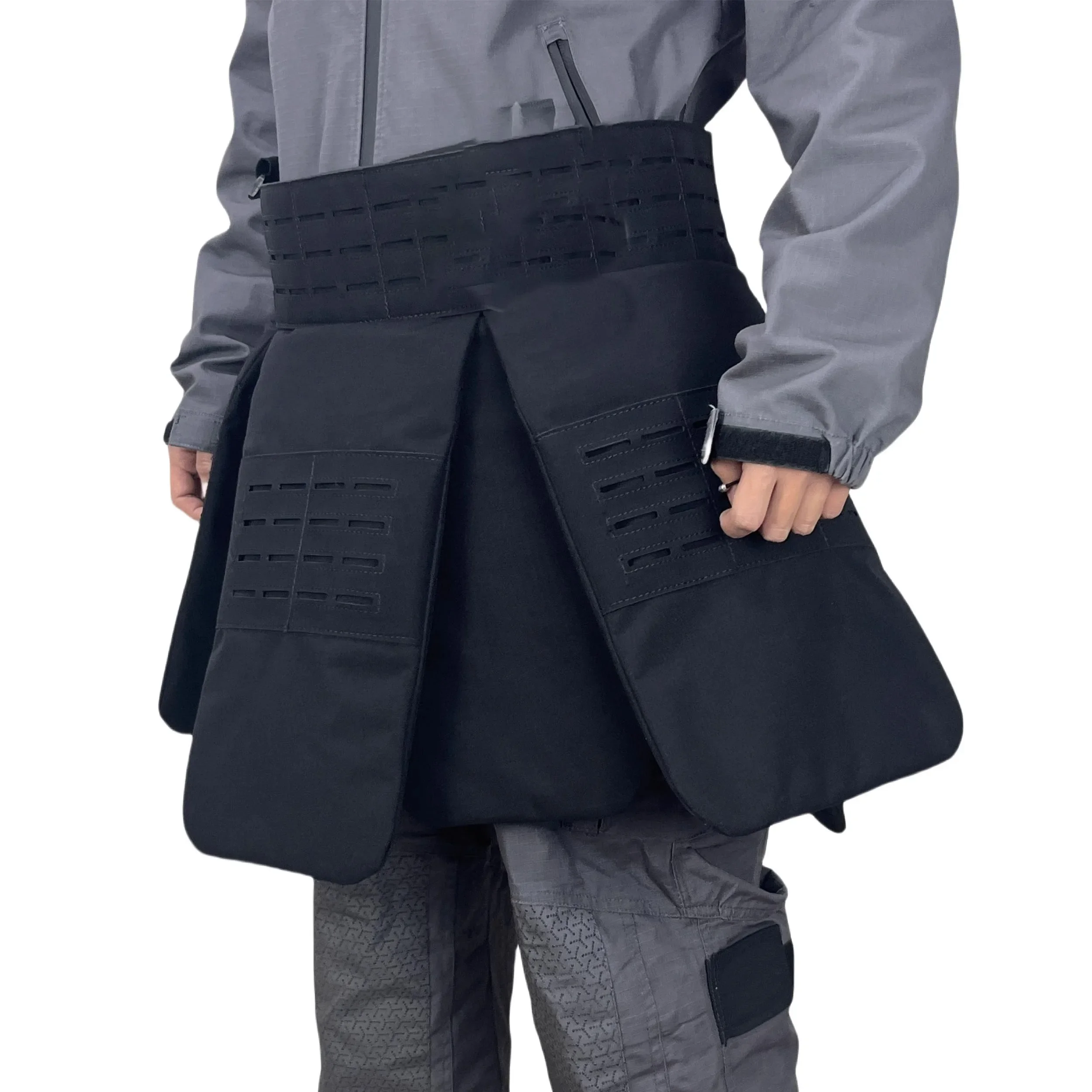 NIJ IIIA.44mag التكتيكية الباليستية تنورة الفخذ والساق درع لوحة مولي متوافق قابل للتعديل الناقل للصيد القتال وفي الهواء الطلق