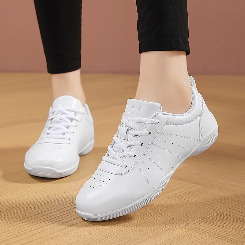 New cheerleading shoes Children's dance shoes Competitive aerobics shoes Fitness shoes Women's white jazz sports shoes 2326