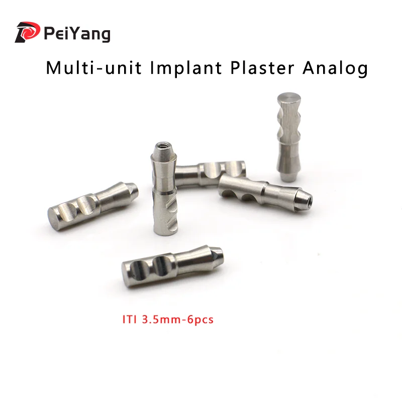 6pcs Dental ITI 3.5 4.6  Multi-unit  Analog MU Plaster Titanium Dental Multi unit  Implant Compatible with ITI