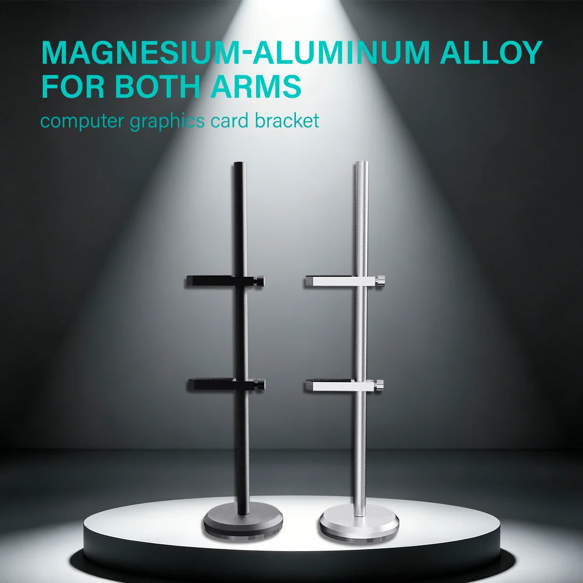 All-Aluminum Alloy GPU Support Stand Magnetic Base Easy Install Adjustable Height Graphics Card Brace Bracket Anti-Sagging