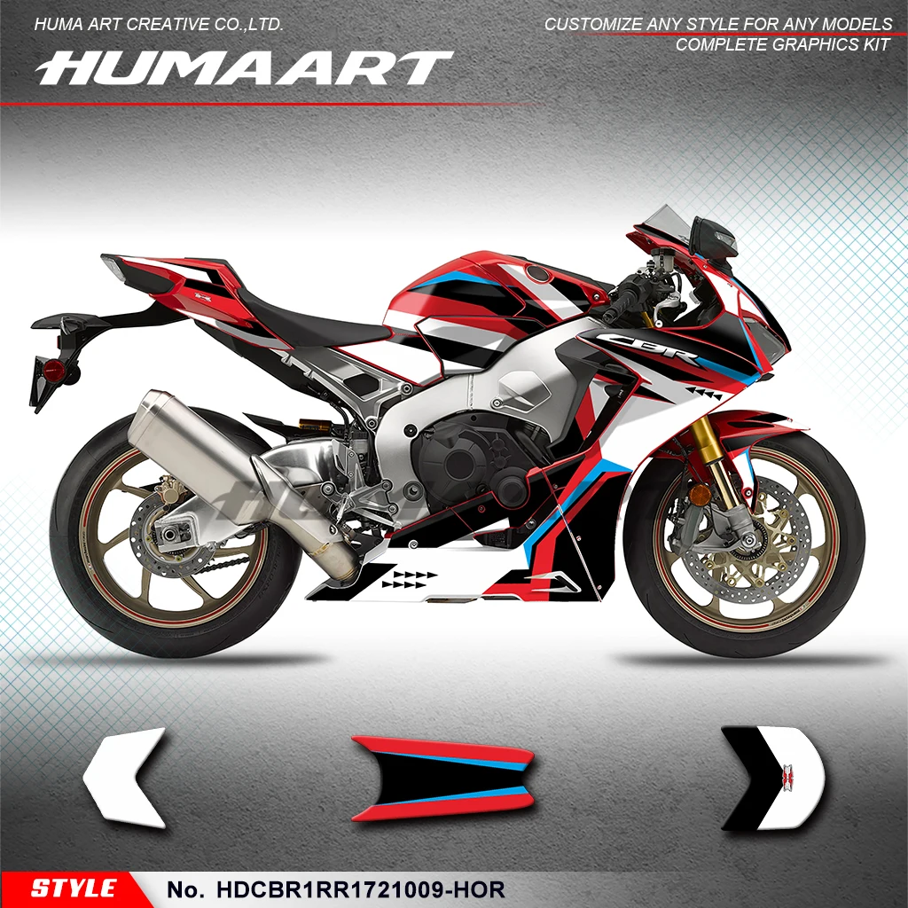 

HUMAART Motorcycle Graphics Wrap Sticker for Honda CBR1000RR CBR 1000RR 2017 2018 2019 2020 2021 2022, HDCBR1RR1721009-HOR