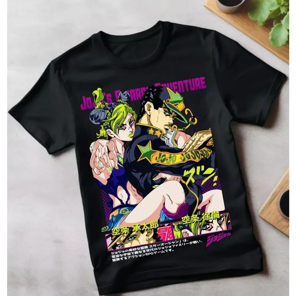 Camiseta de Jojo's Bizarre Adventure, camiseta con diseño gráfico de Manga de Anime, camiseta para mujer, Tops informales, Tops de algodón de gran tamaño, ropa de calle