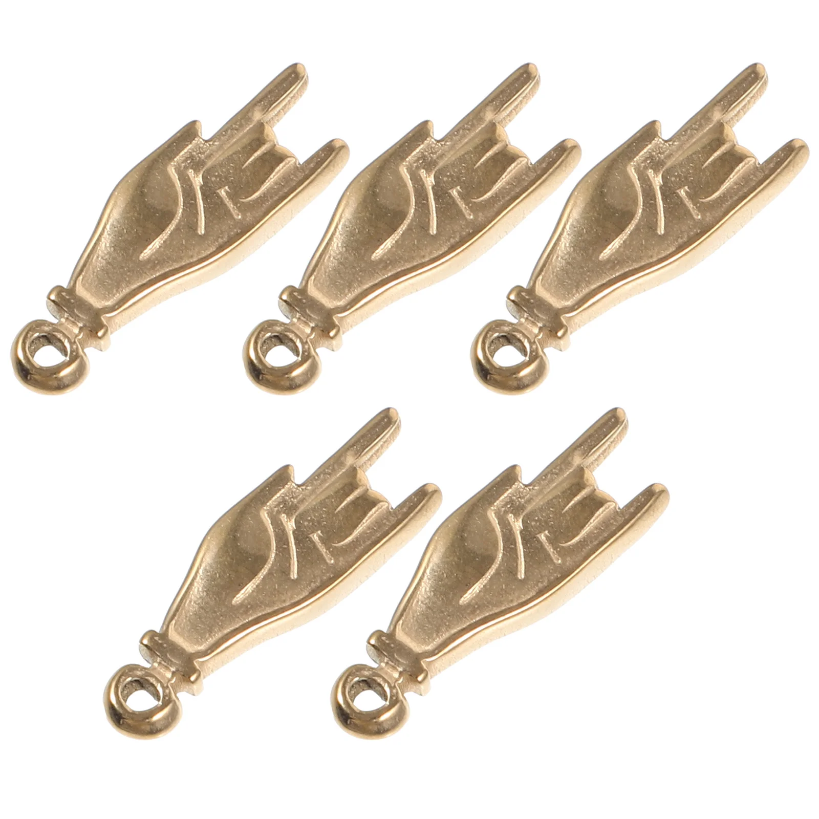 

5Pcs Stainless Steel Love You Hand Sign Charms Vintage Ear Pendants DIY Earrings Supplies Earring Charms for Jewelry Making
