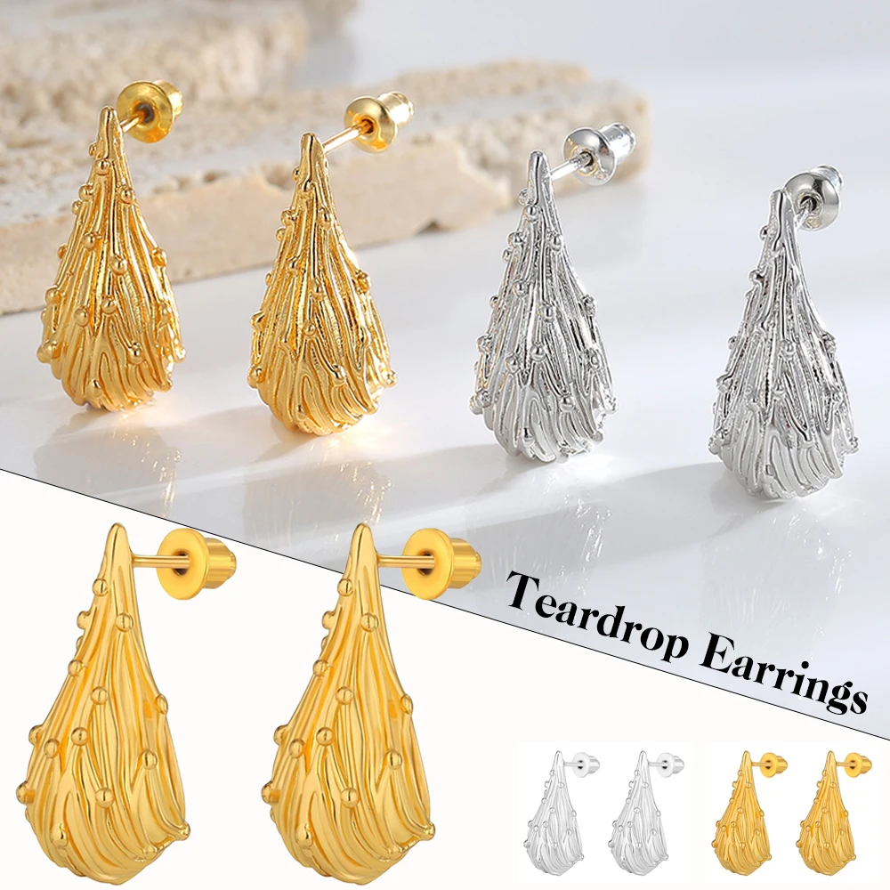 Small Waves Earrings Light Luxury High Sense of Summer Fashion Agile and Elegant Personality Shape Drop Earrings