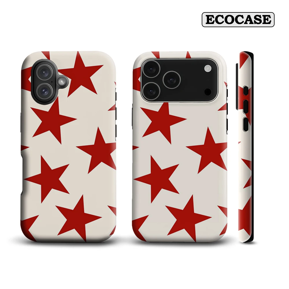 Bold Red Stars IPhone 17 Must-Haves Handyhülle für IPhone 17 16 15 14 13 12 11 Pro Max Plus Doppelschichtige Rückseite