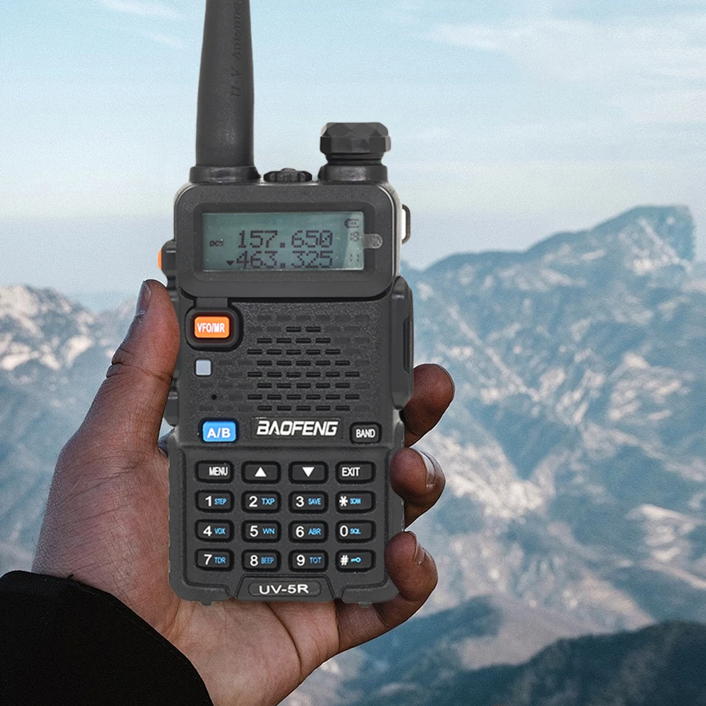 Baofeng UV-5R Walkie Talkie portátil VHF/UHF 136-174MHz e 400-520MHz 5W Rádios presunto de longo alcance Rádio UHF/VHF portátil