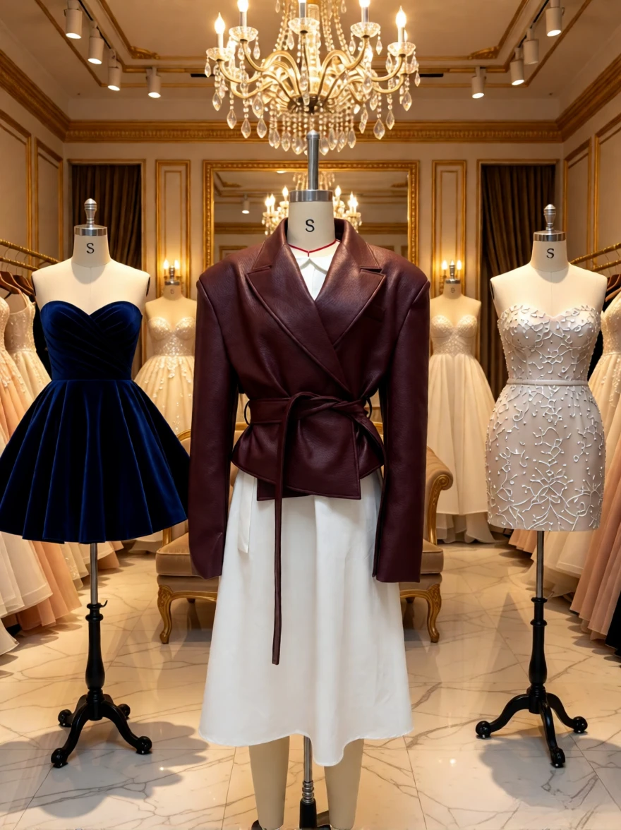 Suninheart Giacche in Ecopelle per Donna Autunno e Inverno 2025, Giacca Oversize con Cintura, Giacca Corta Stile Corsetto