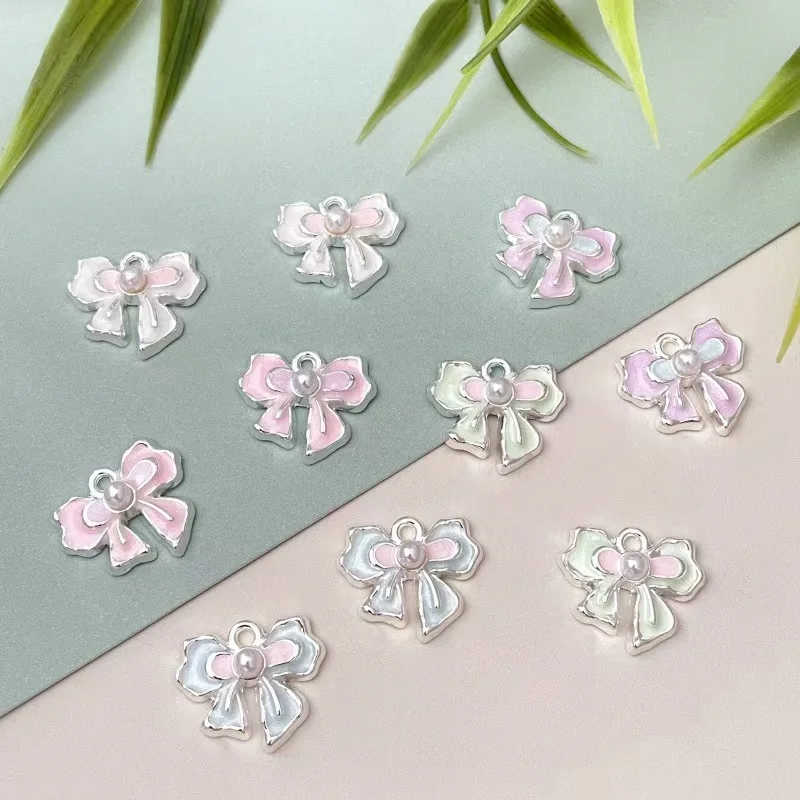 

50pcs/lot Contrast Color Alloy Drip Oil Pearl Butterfly Jewelry Set - Necklace Bracelet Earrings Jewelry Accessories