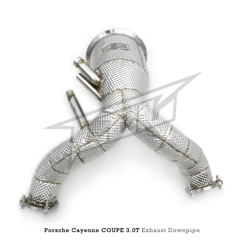 Head Section High flow pipes exhaust branch downpipe Pipe with catalyst for Porsche Cayenne COUPE 3.0T