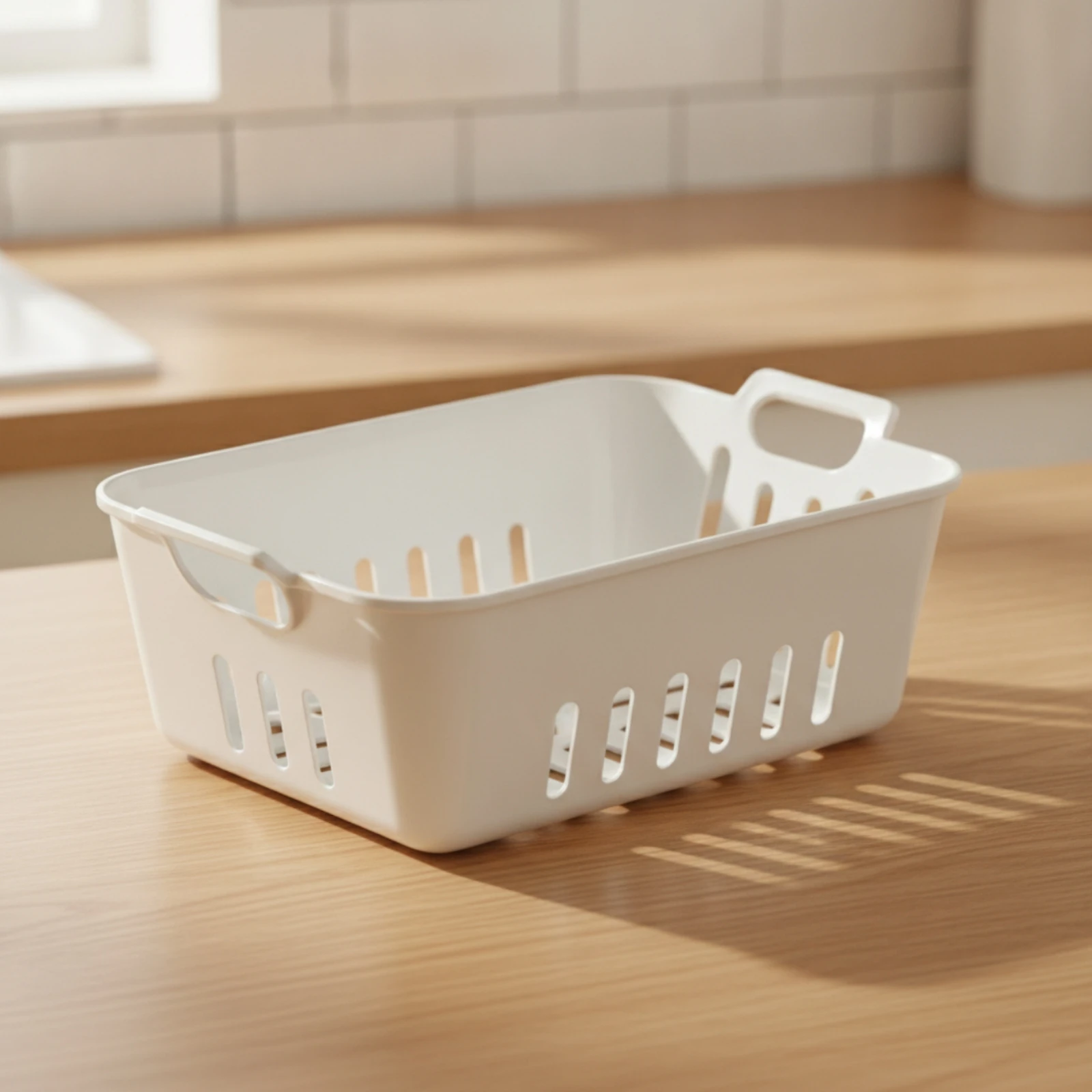 Ice Maker Basket with Drain Perforated Ice Maker Basket Storage Bin Replacement Countertop for Homeowners, Kitchen