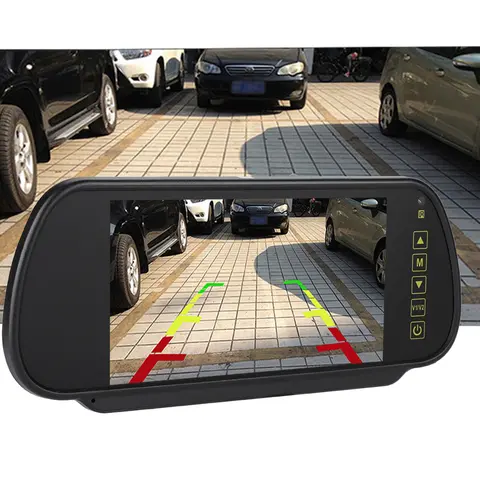 7인치 백업 모니터 후면보기 모니터 후면보기 미러 모니터 7인치 LCD 디스플레이 후면보기 카메라용 백업 카메라 모니터